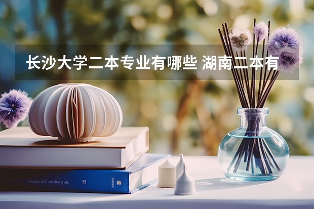 长沙大学二本专业有哪些 湖南二本有哪些大学