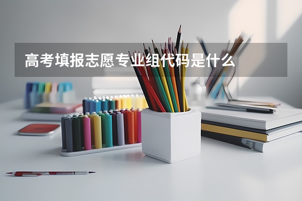 高考填报志愿专业组代码是什么