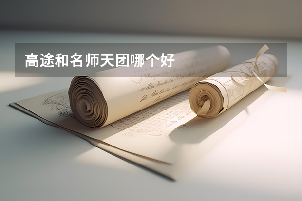 高途和名师天团哪个好