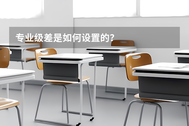 专业级差是如何设置的？