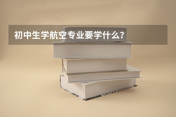 初中生学航空专业要学什么?