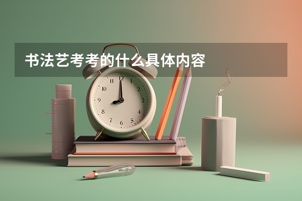 书法艺考考的什么具体内容