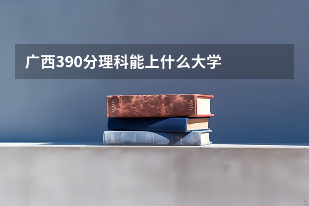 广西390分理科能上什么大学
