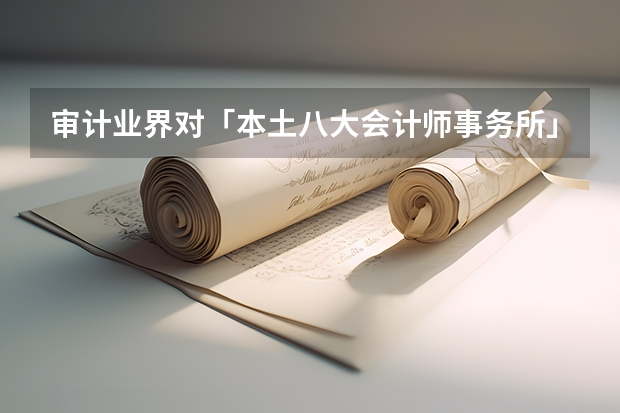 审计业界对「本土八大会计师事务所」存在什么了解和误解？