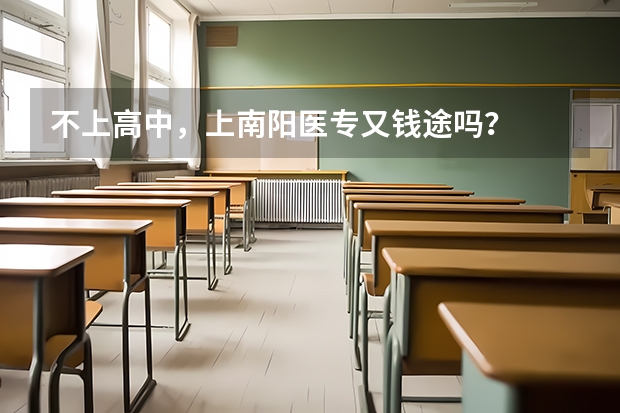 不上高中，上南阳医专又钱途吗？