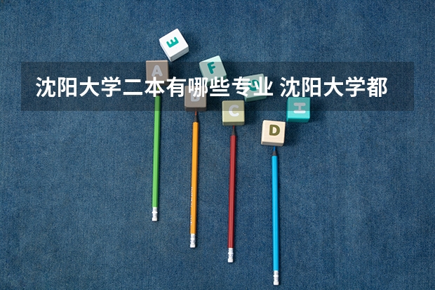 沈阳大学二本有哪些专业 沈阳大学都有啥专业？