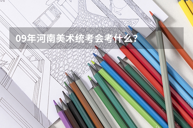 09年河南美术统考会考什么?