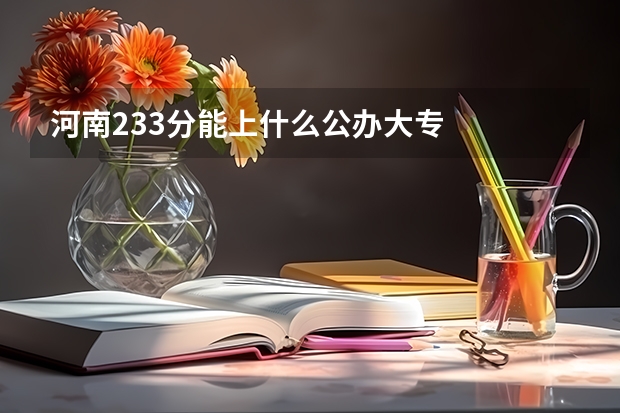 河南233分能上什么公办大专