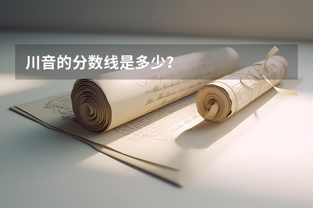 川音的分数线是多少？