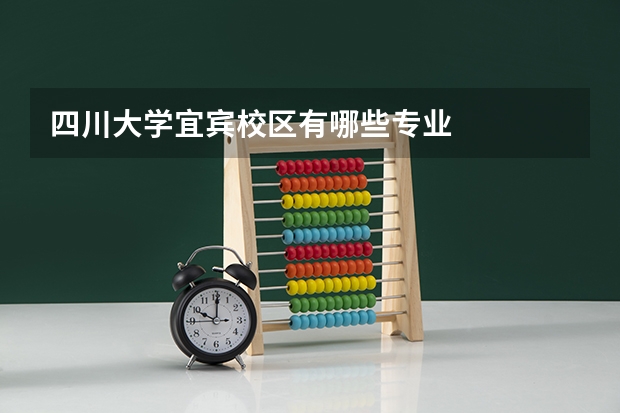 四川大学宜宾校区有哪些专业