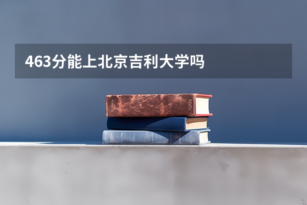 463分能上北京吉利大学吗