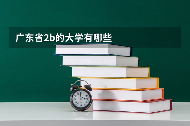 广东省2b的大学有哪些