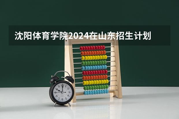 沈阳体育学院2024在山东招生计划是什么