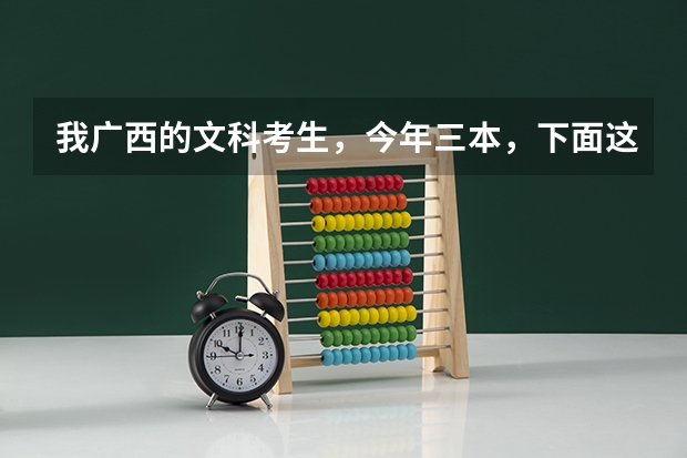 我广西的文科考生,今年三本,下面这些院校能读哪个啊?