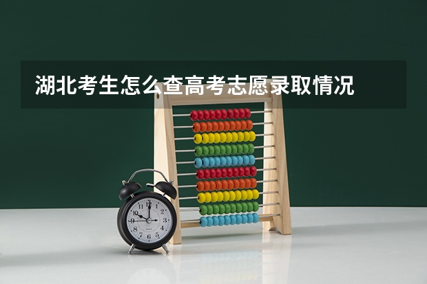 湖北考生怎么查高考志愿录取情况