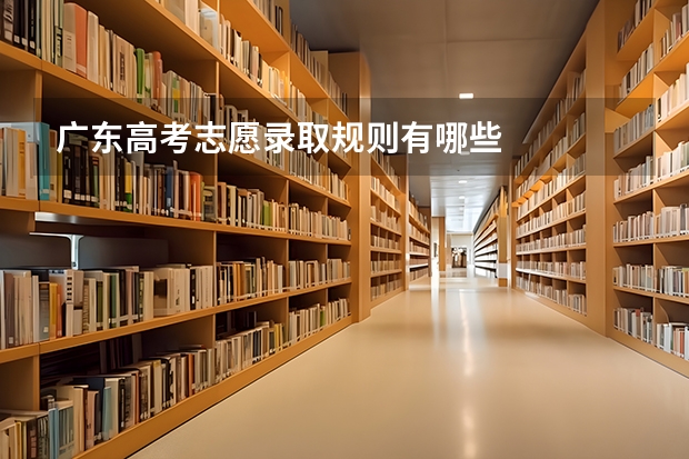 广东高考志愿录取规则有哪些