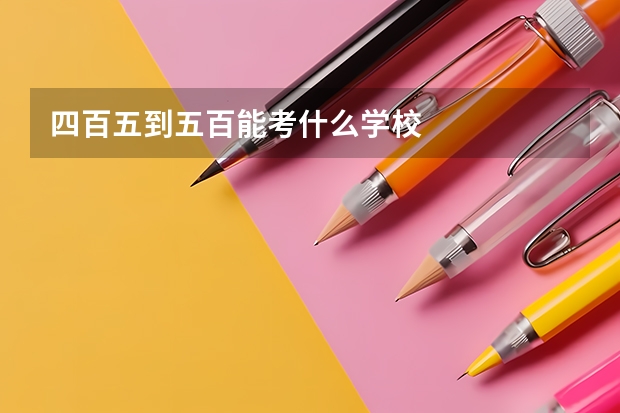 四百五到五百能考什么学校