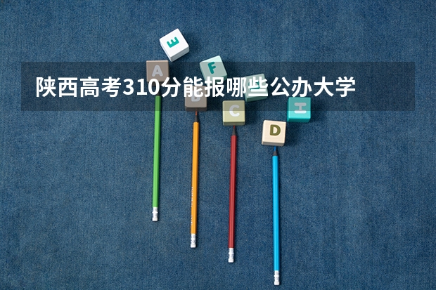 陕西高考310分能报哪些公办大学