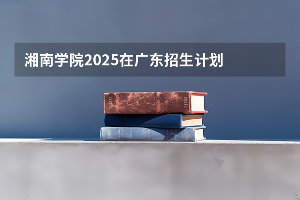 湘南学院2025在广东招生计划