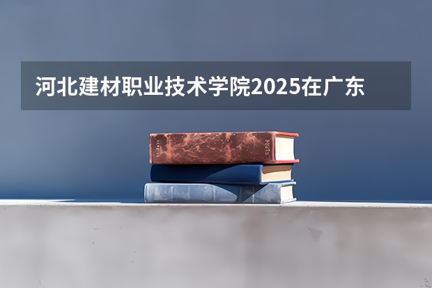 河北建材职业技术学院2025在广东招生计划