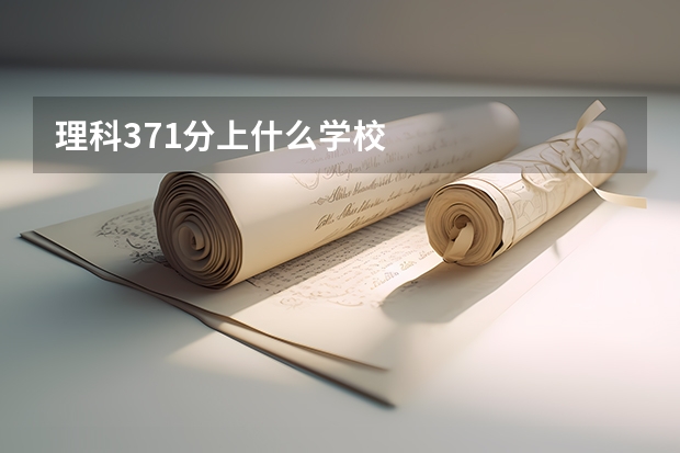 理科371分上什么学校