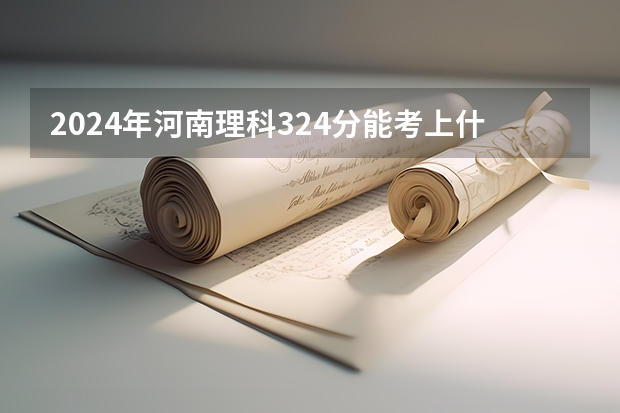 2024年河南理科324分能考上什么大学?